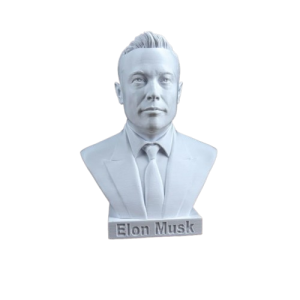 Busto de escultura 3D de Elon Musk